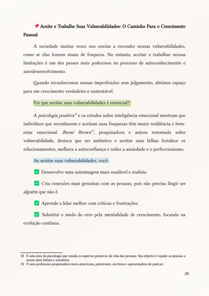 página interna do e-book de autoconhecimento